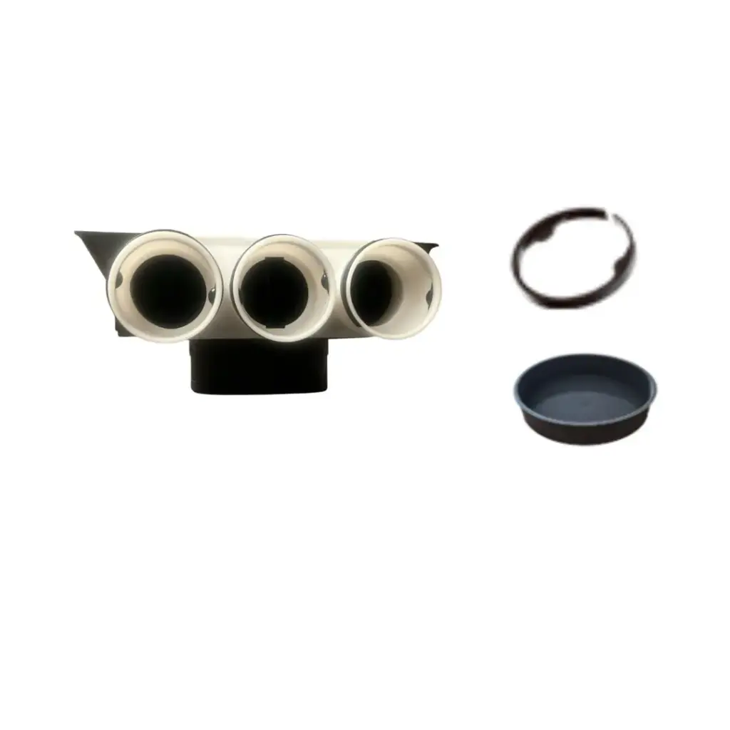 ventielaansluitstuk 90º 3xØ63mm, L aansluitstuk = 50mm ex stop en rubber
