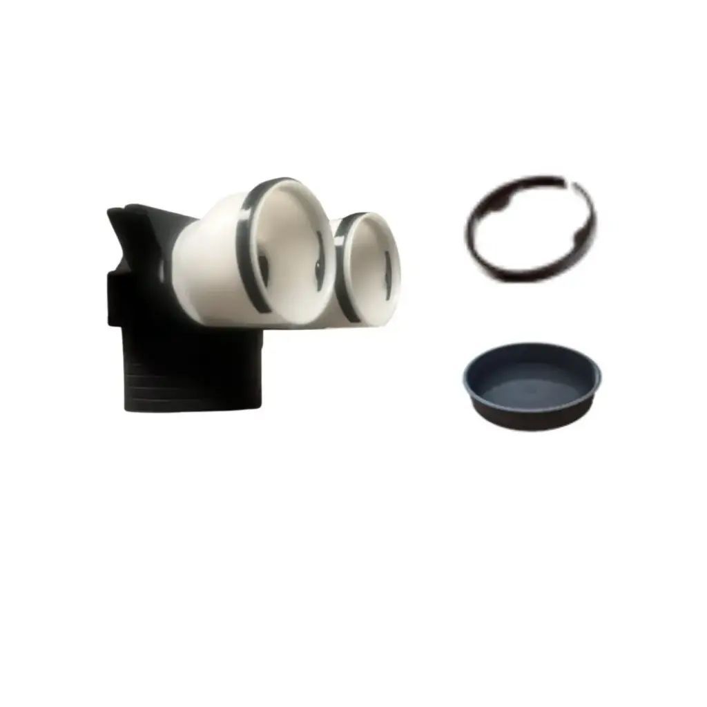 ventielaansluitstuk 90º 2xØ90mm, L aansluitstuk = 50mm ex stop en rubber