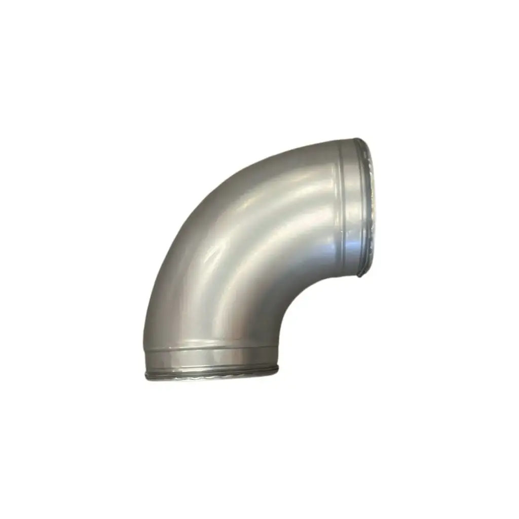 Bocht 90° Ø125mm galva met rubber