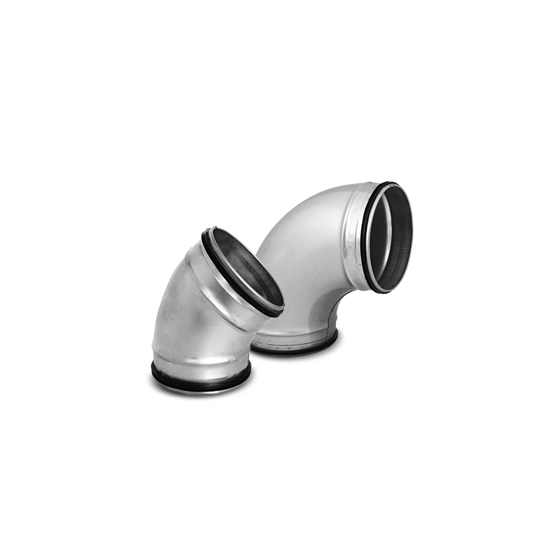 Bocht 90° Ø250mm galva met rubber