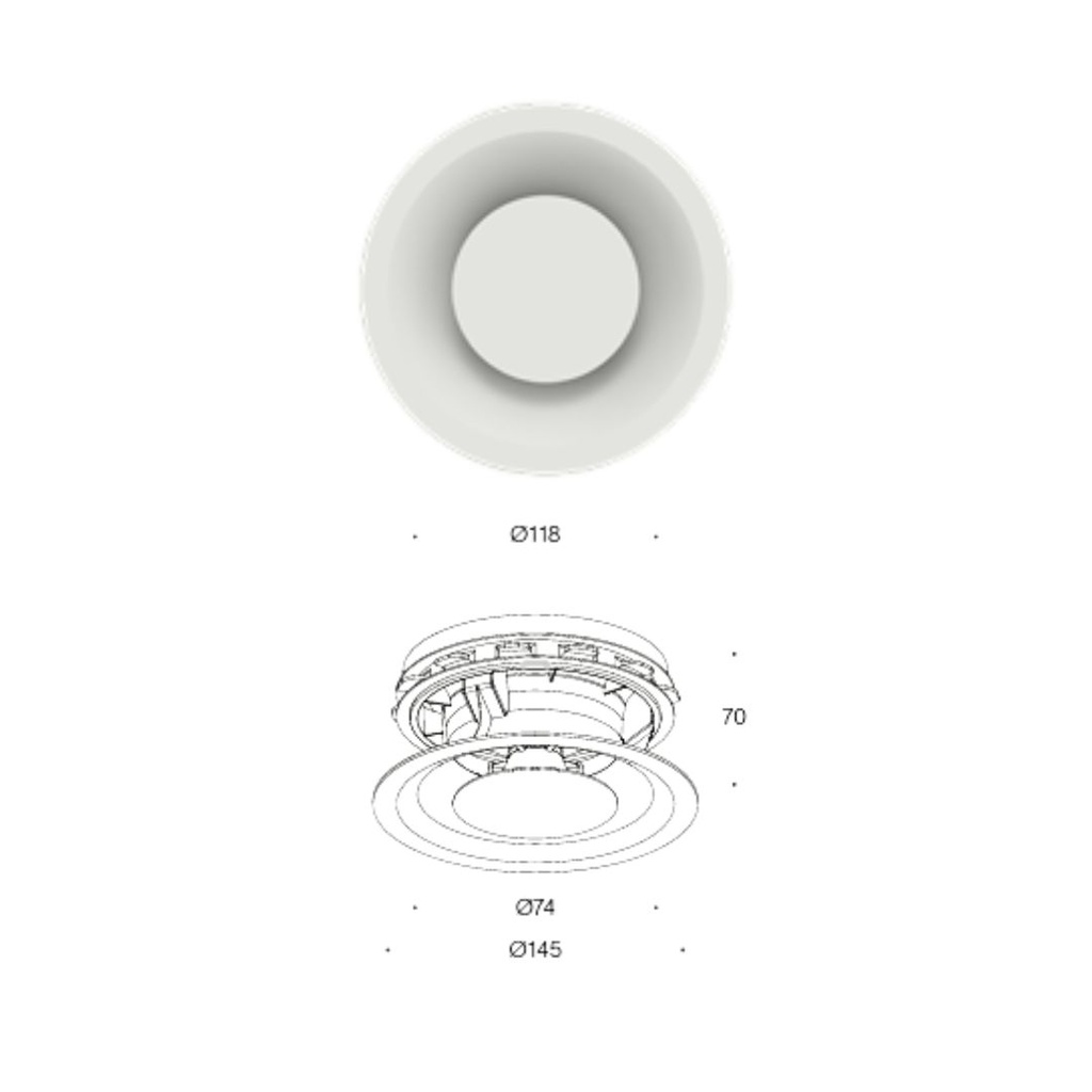 Pradovent trim 125 wit