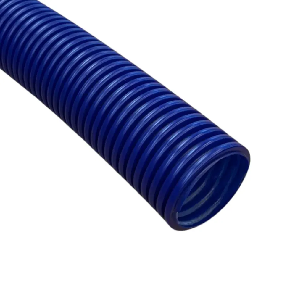 Flexibele blauwe slang Ø90mm op rol 50mt, antistatisch