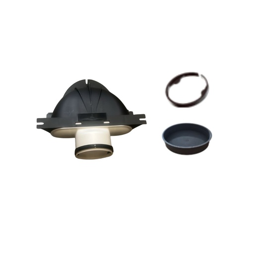 [1111261908] ventielaansluitstuk 90º 1xØ90mm, L aansluitstuk = 248mm ex stop en rubber